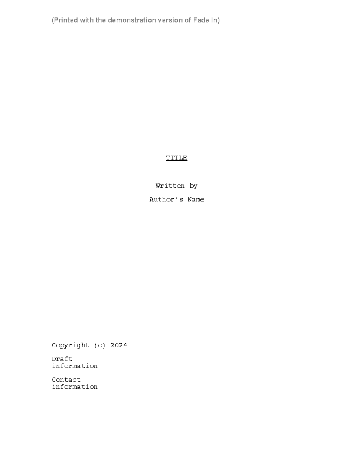 Elevator Scene Script - Final Project for Course ABC123 - Studocu