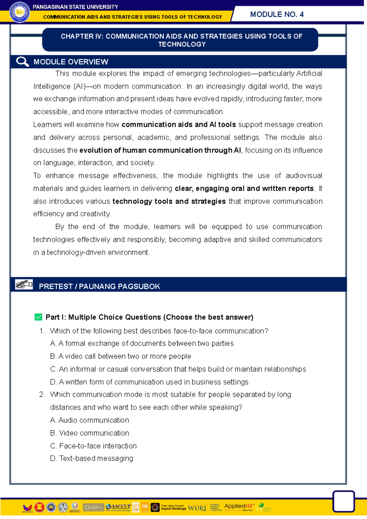 Module 4 Communication Aids and Strategies Using Tools of Technology ...
