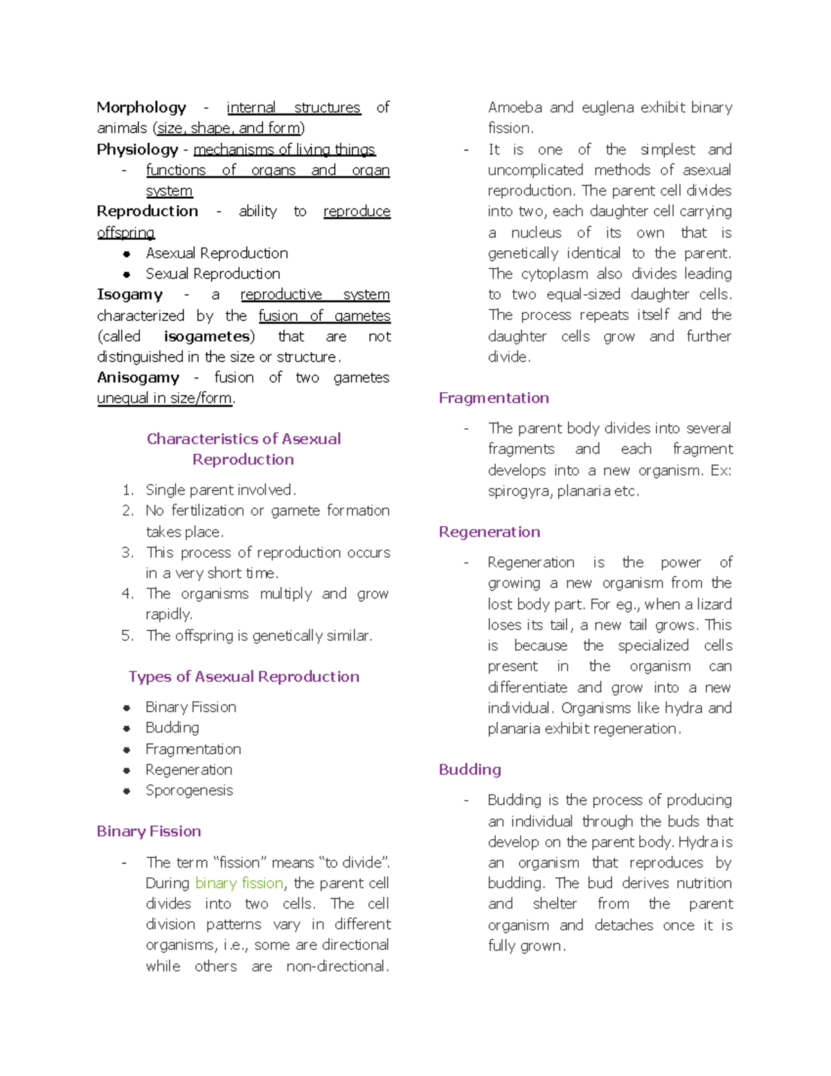 Gen Bio 2 - gen bio 1 - Morphology - internal structures of animals ...