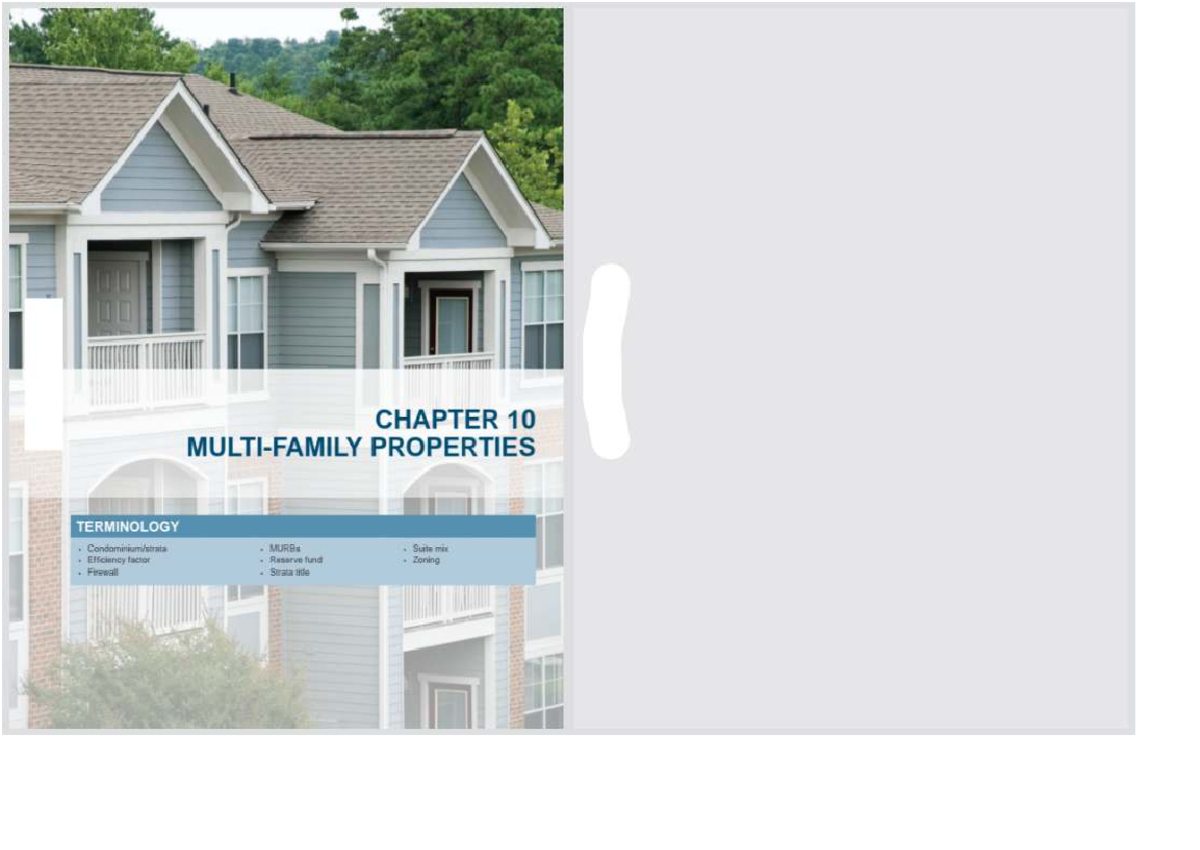 Chapter 10: Properties - Terminology and Analysis of Multi-Family ...