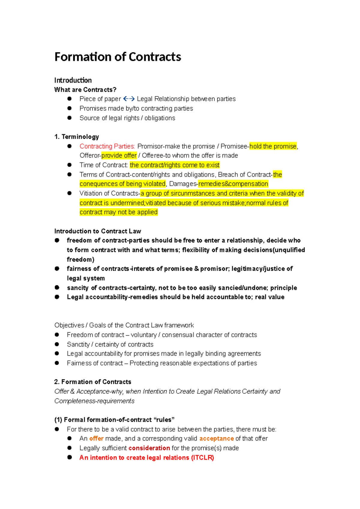 Formation of Contracts: An Introduction to Contract Law Principles ...