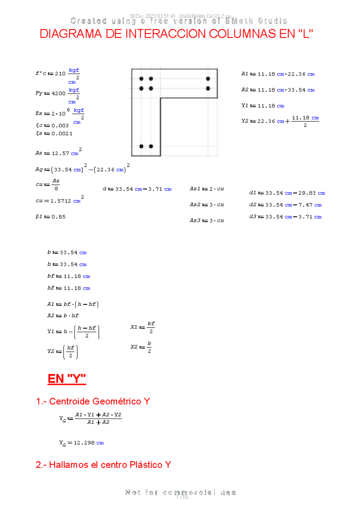 Diagrama de Interacción Columnas en "L" - Análisis Estructural - Document Preview