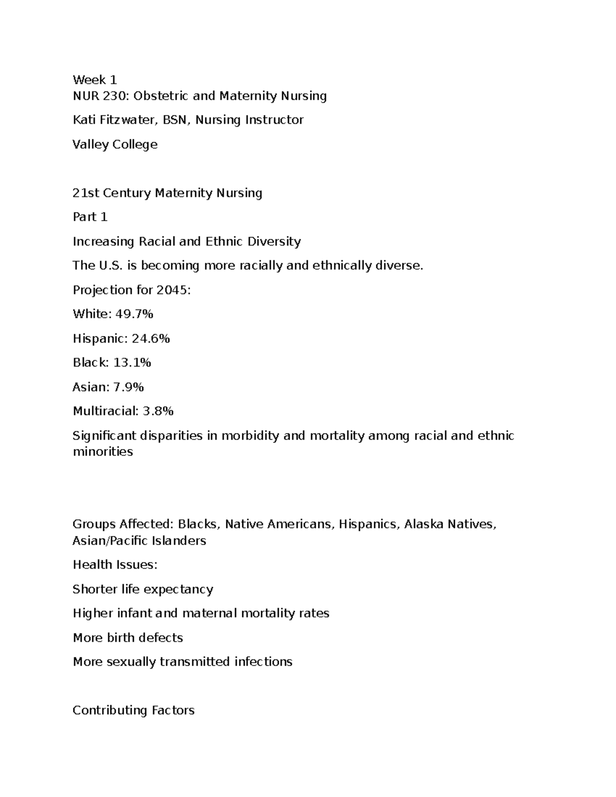 Final Exam Study Guide for NUR 230: Obstetric & Maternity Nursing - Studocu