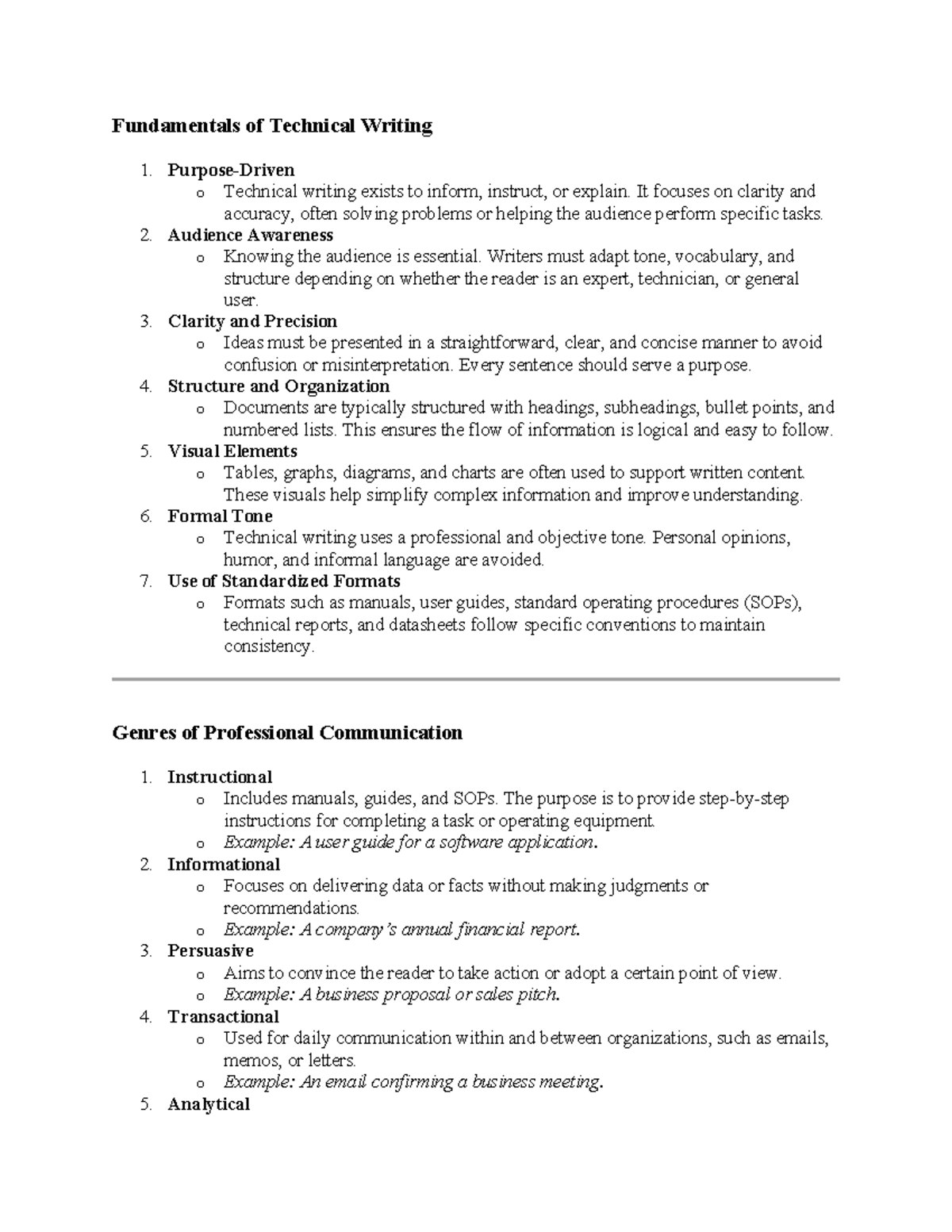 Technical Writing Essentials: Purpose, Audience, & Clarity Guide - Document Preview