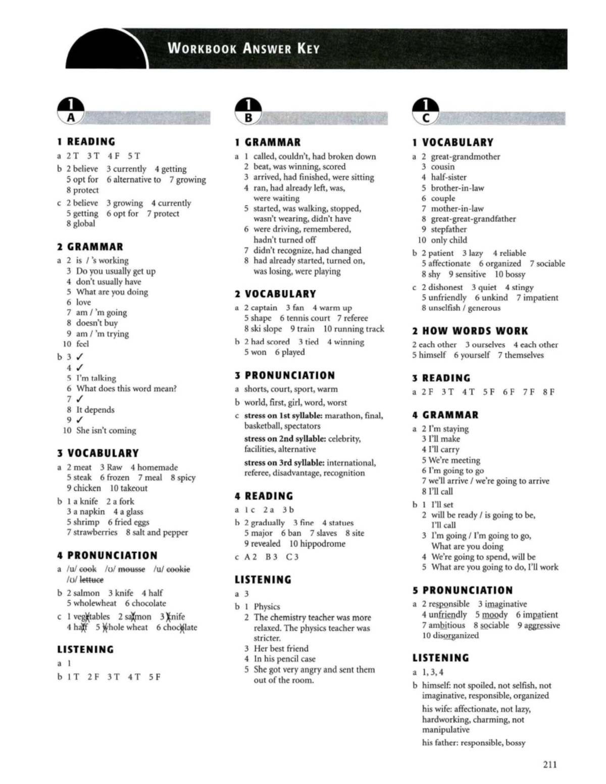 Workbook Answer Key for American English File 3 - Studocu
