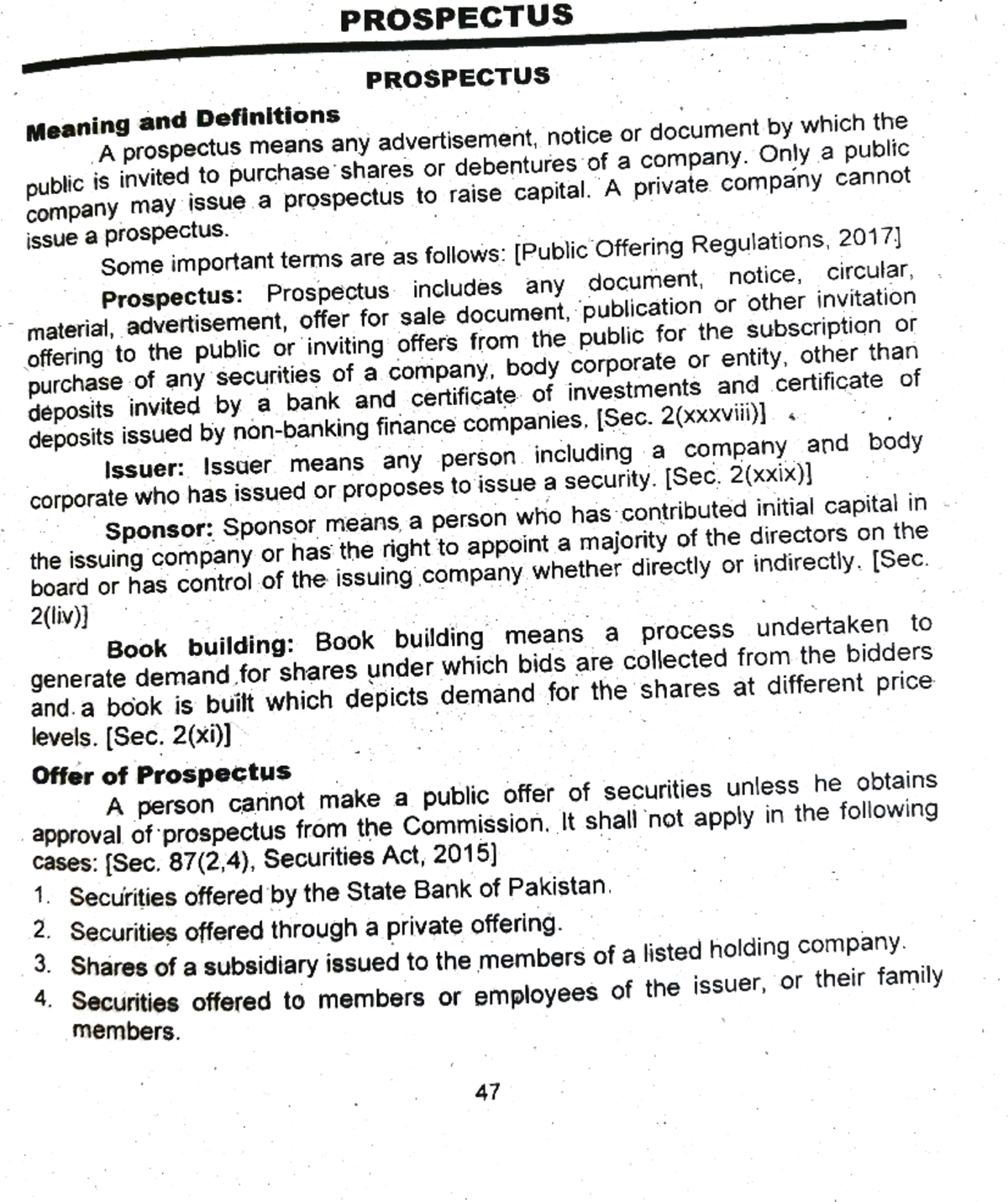 Management Concepts - Notes on Prospectus and Share Capital - Studocu