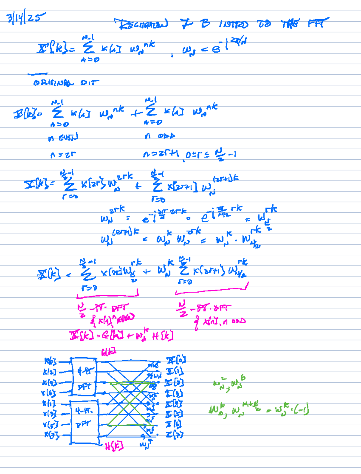 Introduction to FFT and Odd/Even Functions - R07b Notes - Studocu