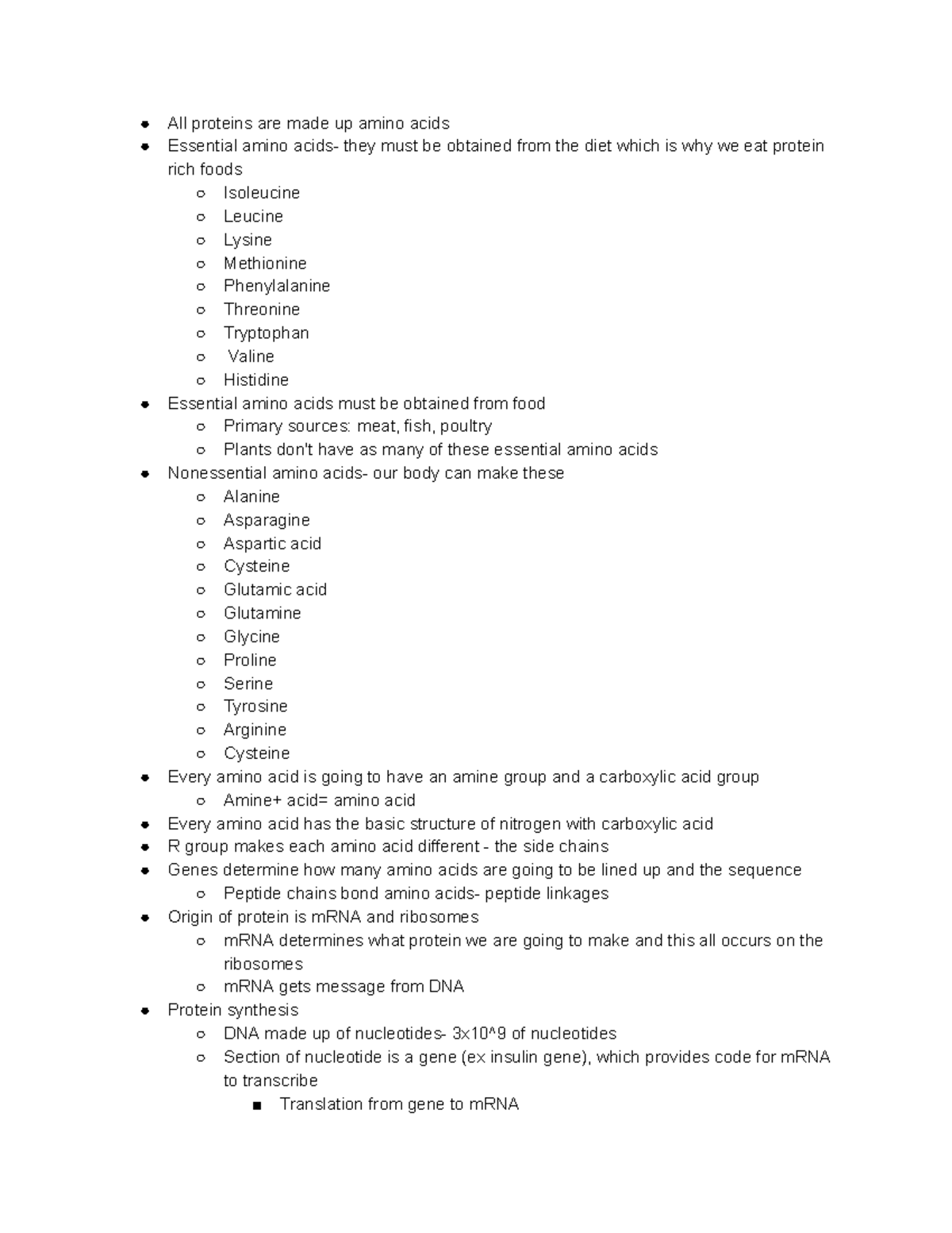 Protein Structure and Function - Exam 3 HUN2201 Study Notes - Studocu