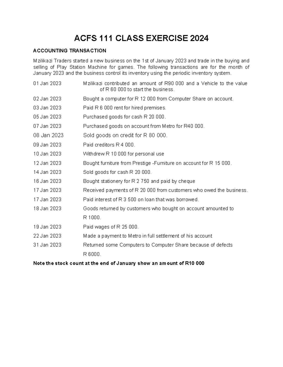 ACFS+111+ Class+ Exercise+2024+CH+1+to+4 - ACFS 111 CLASS EXERCISE 2024 ...