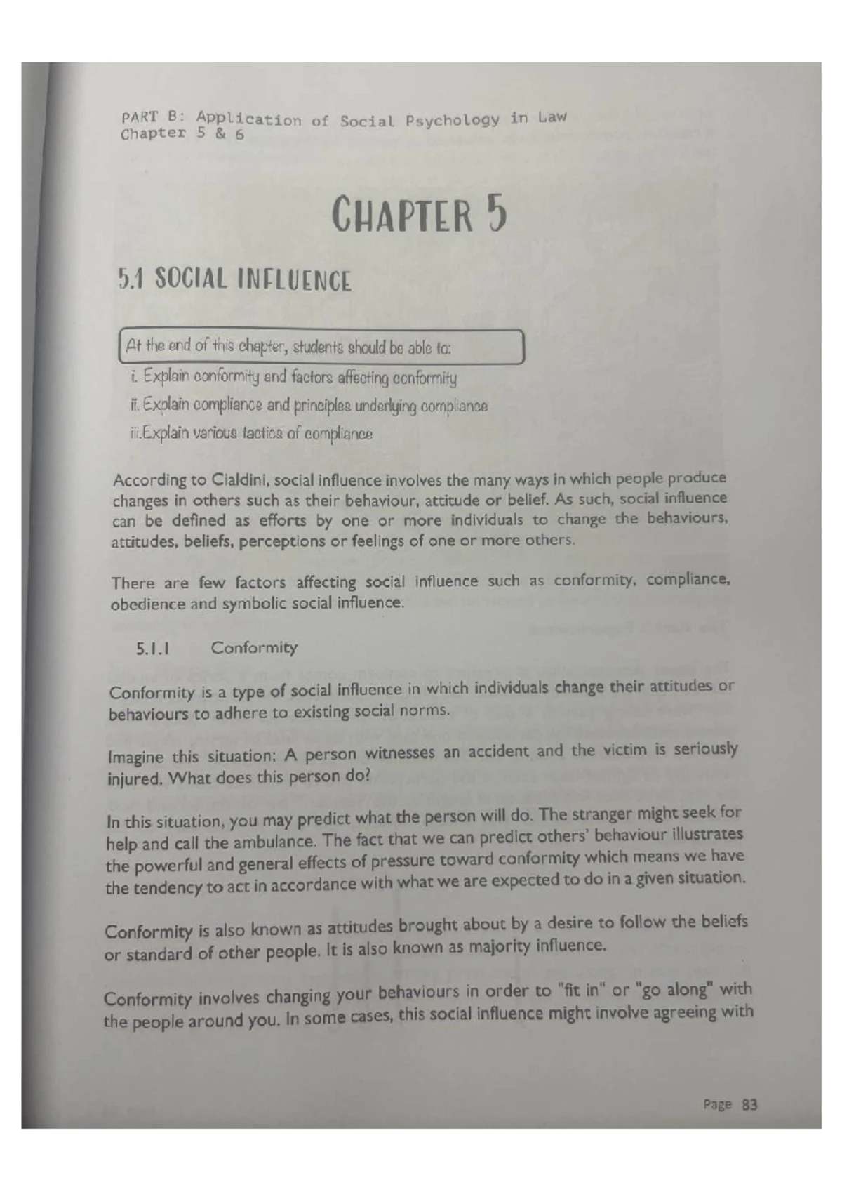 Chapter 5: Social Influence in Law (LAW 036) - Key Concepts and ...