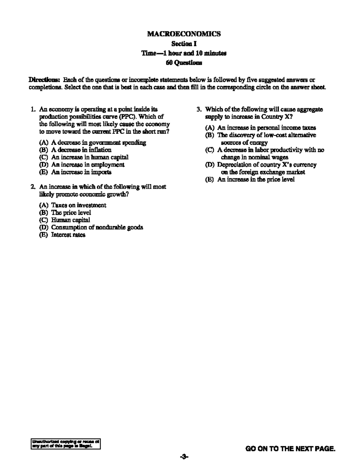 MACROECONOMICS Final Exam Questions - Studocu