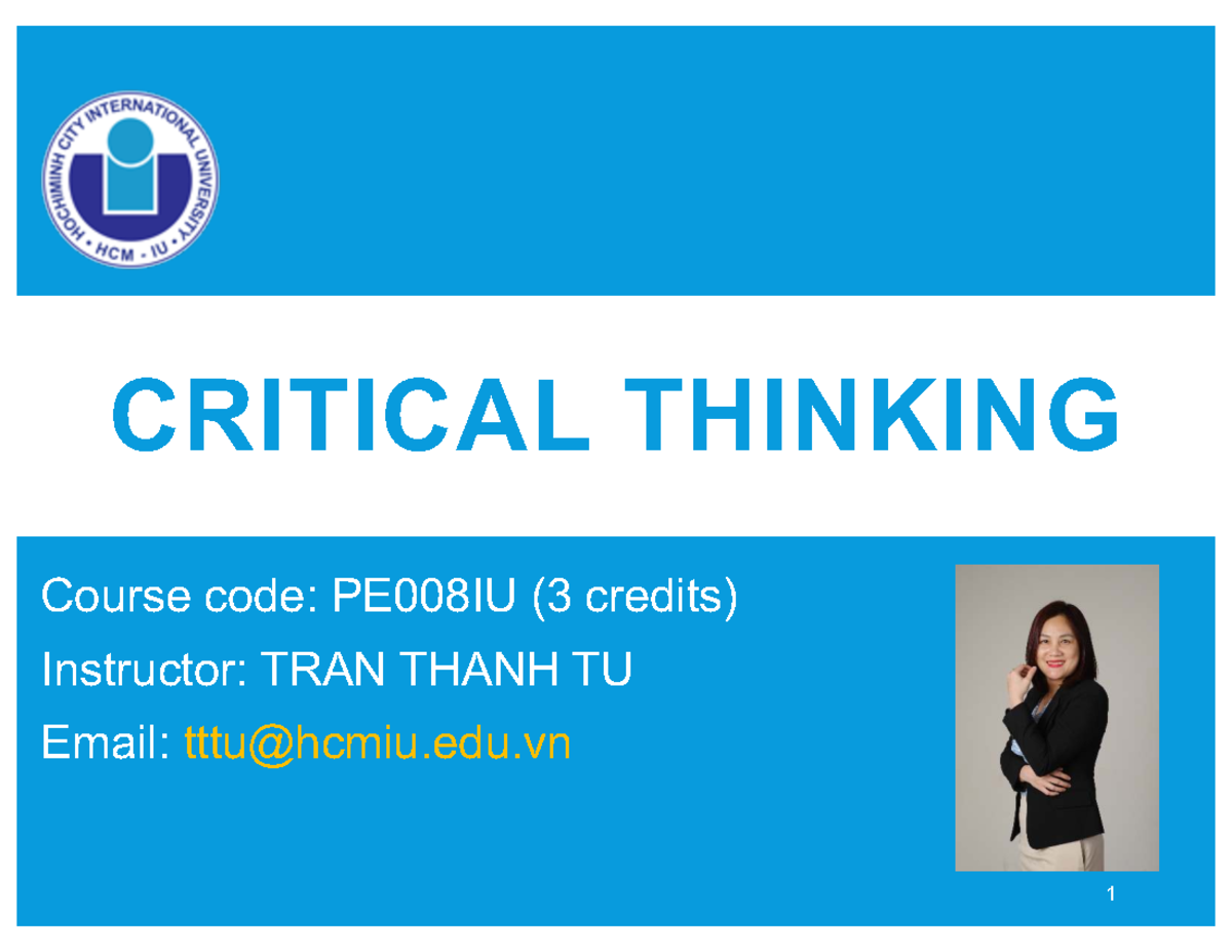 Evaluating Arguments in Critical Thinking - PE008IU - Studocu
