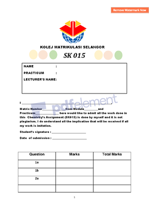 experiment 4 biology - Sains Hayat - KOLEJ MATRIKULASI SELANGOR ...