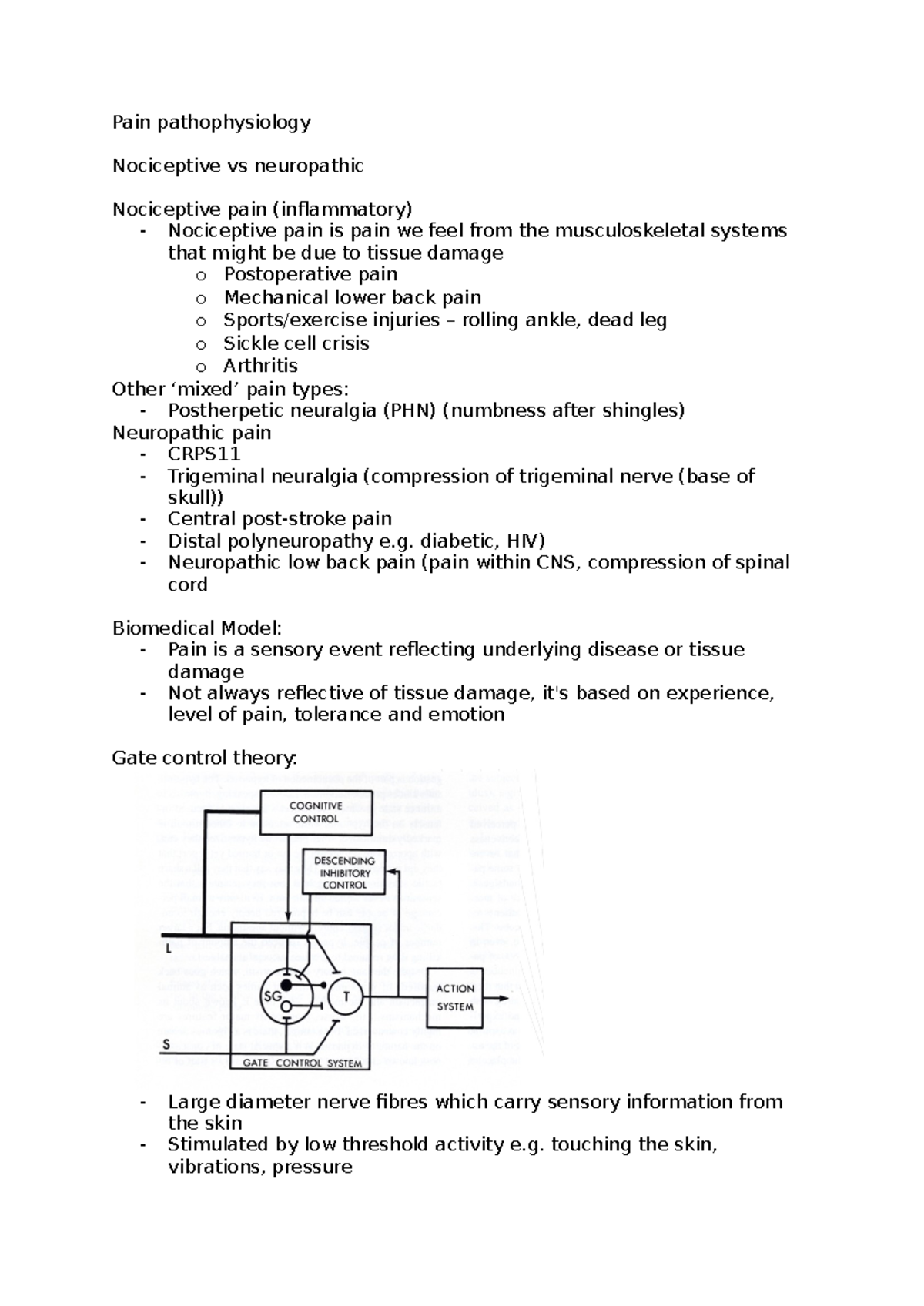 Physiology of Pain Perception and Pathophysiology (Course Code) - Pain ...