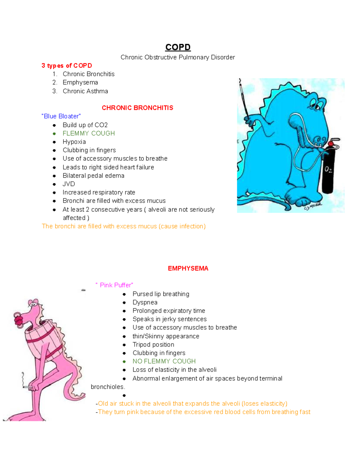 COPD - Comprehensive Notes on Chronic Obstructive Pulmonary Disease ...