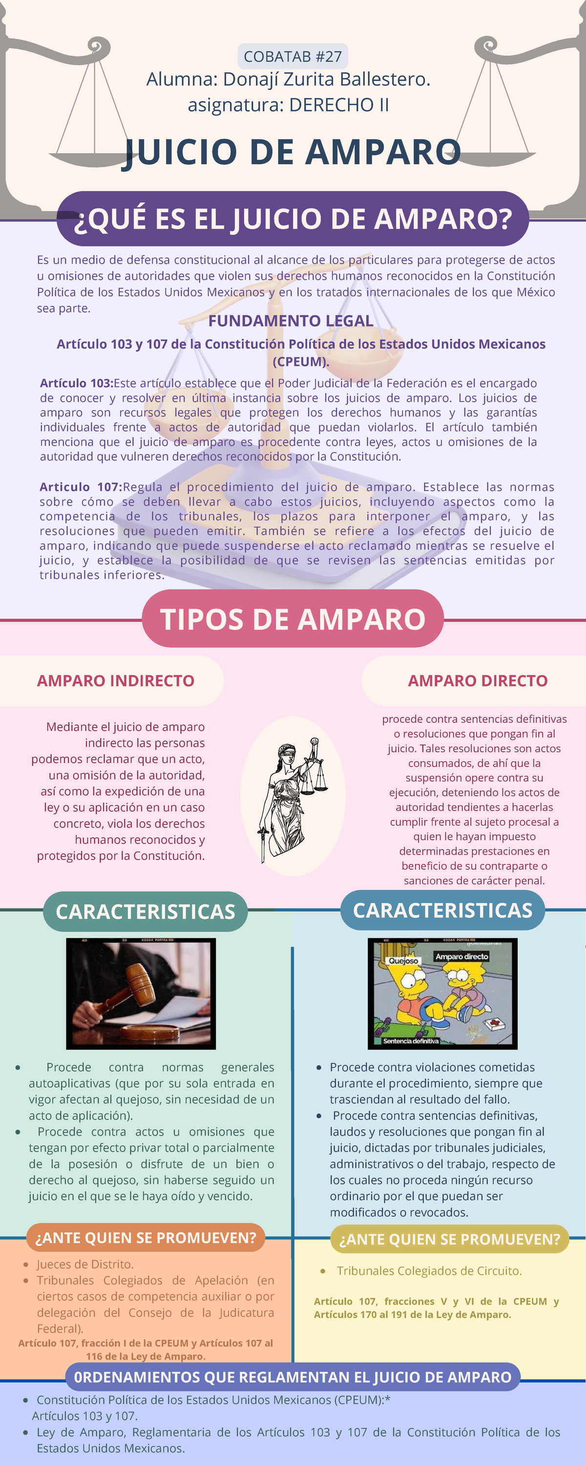 DERECHO II: Juicio de Amparo y su Fundamento Legal en México - Studocu