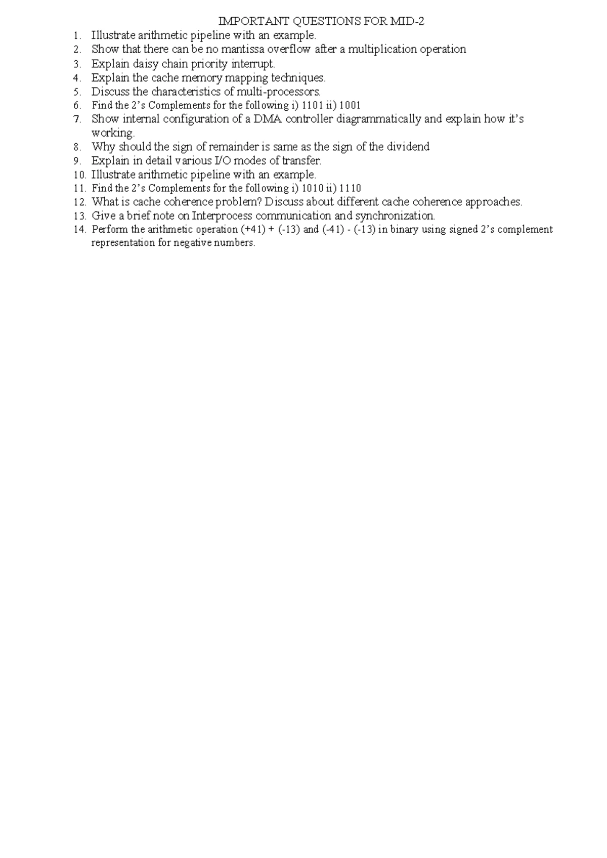 COA 3rd unit-Notes - Computer Organization & Architecture 3 rd Unit ...