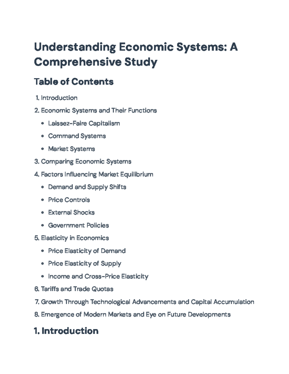 Comprehensive Study of Economic Systems: Functions & Influences ...