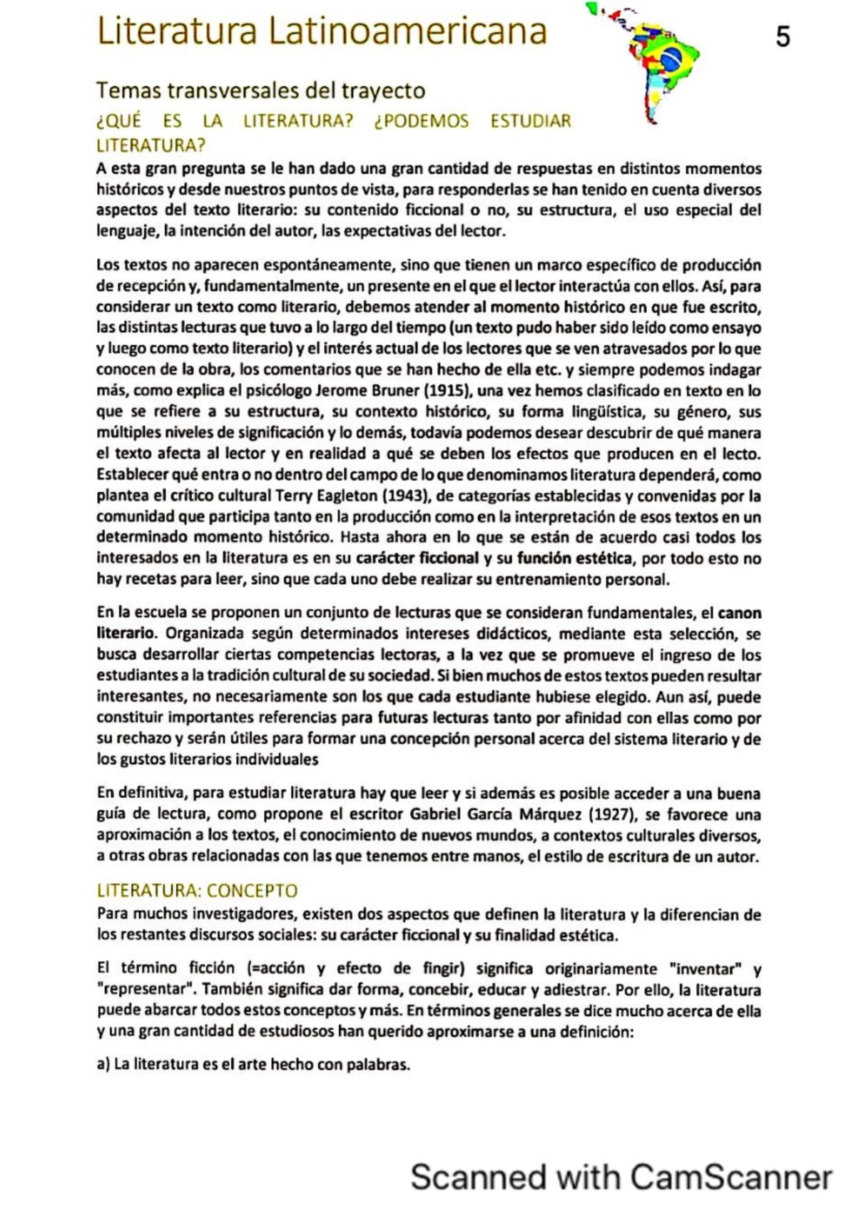 Literatura Latinoamericana: Temas Transversales y Definiciones Esenciales - Document Preview