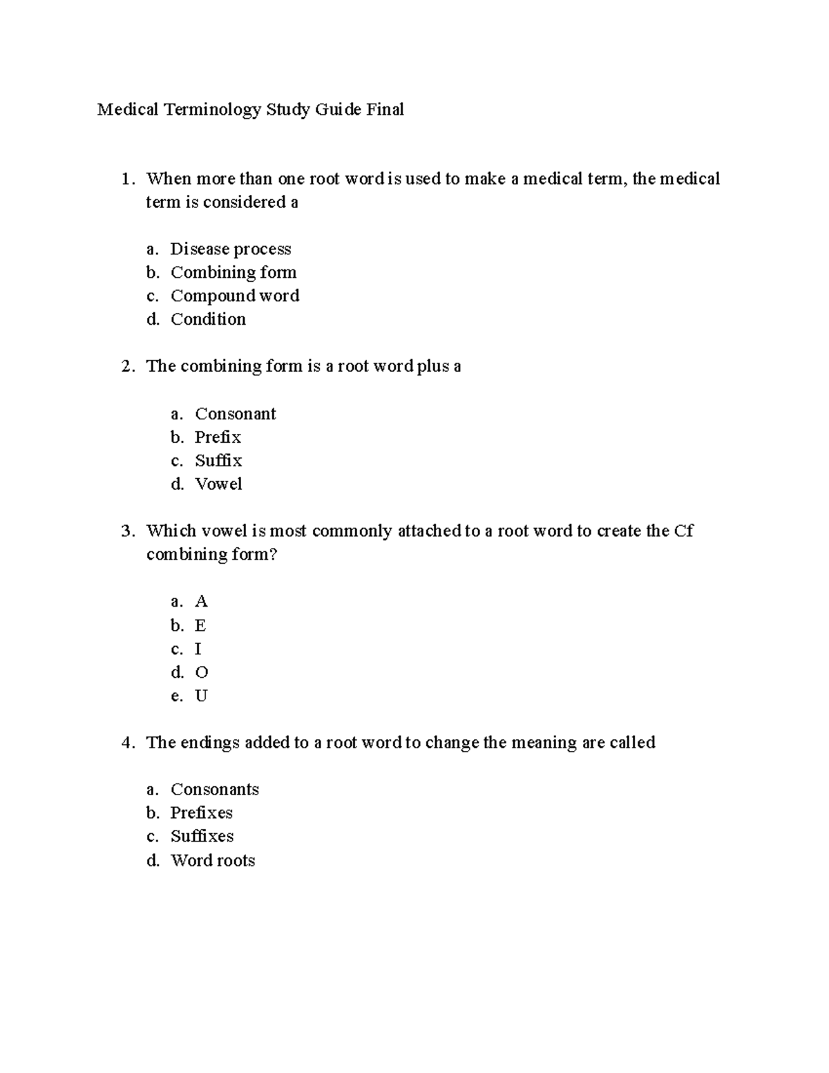 Medical Terminology Study Guide Final 07-21-22 - Studocu