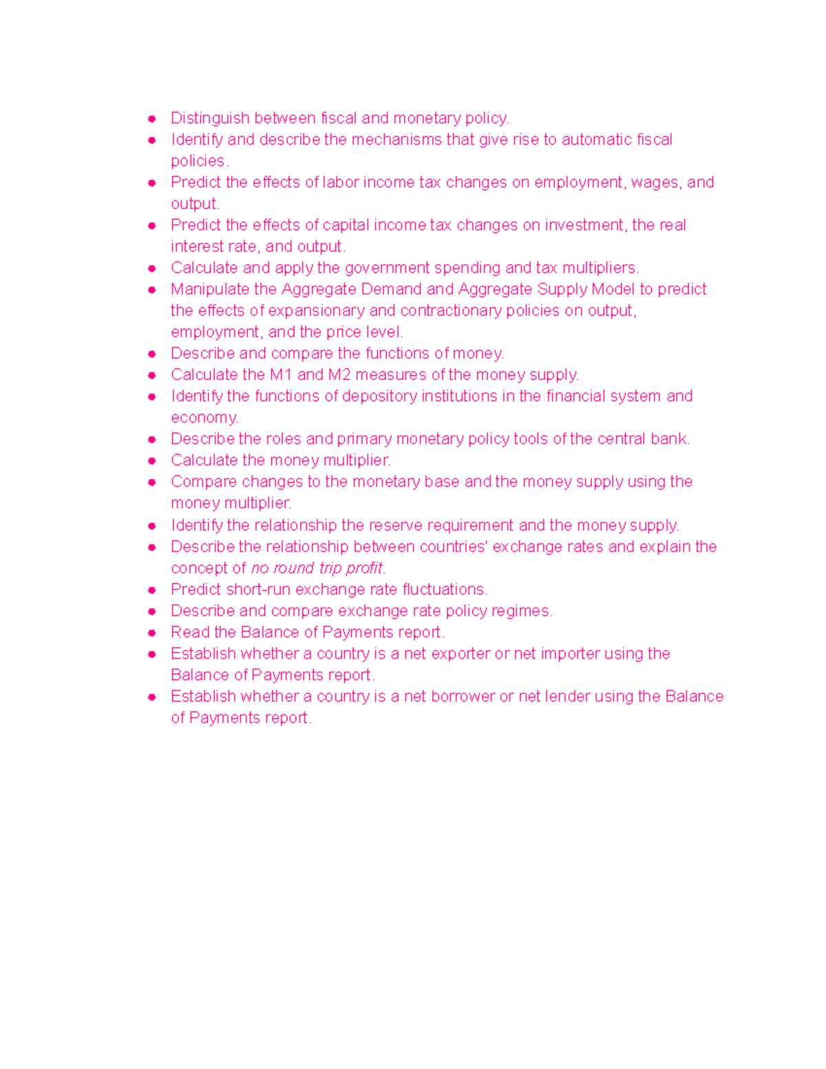 ECO 201: Lecture Notes on Fiscal and Monetary Policy - Studocu