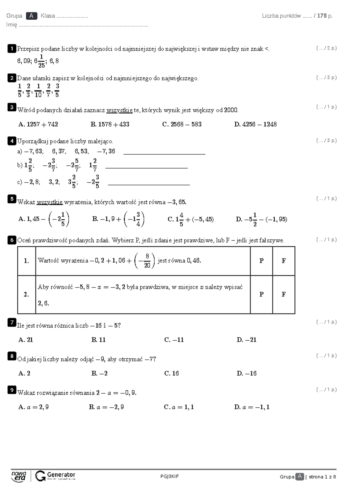 Matematyka W Zastosowaniach Część 1 Sprawdzian www.studocu.com