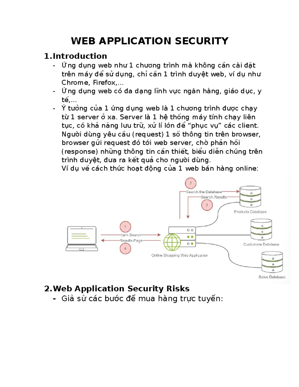 WEB APPLICATION SECURITY: Risks and Practical Examples - Studocu
