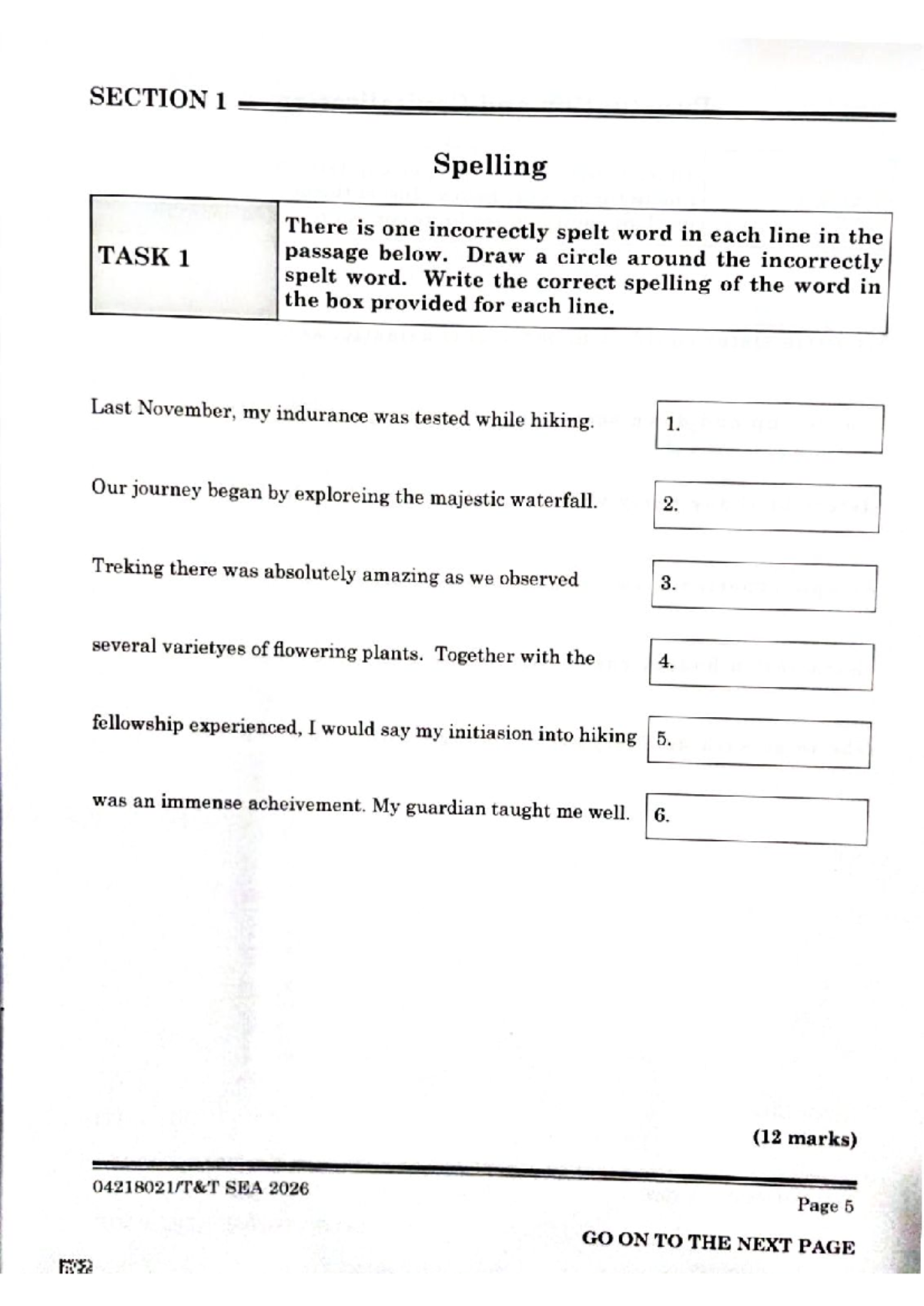 ELA 2026: Spelling, Comprehension, and Poetry Tasks - Studocu