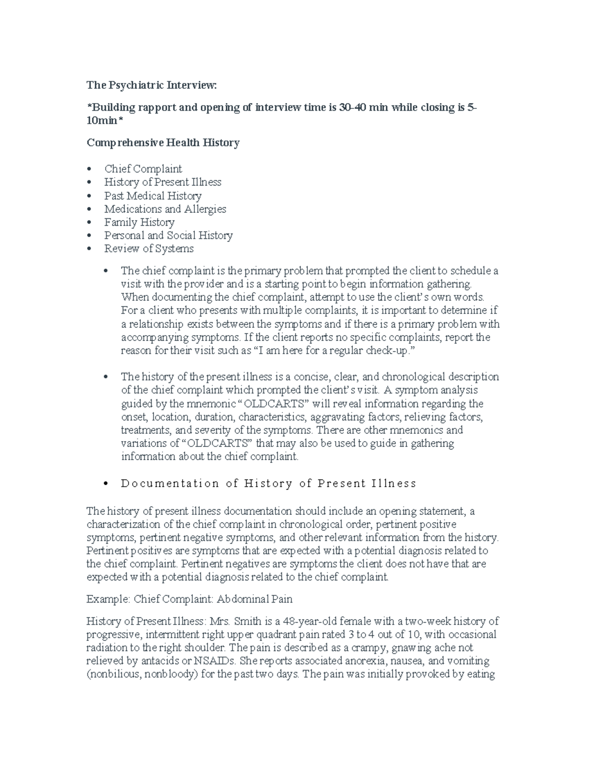 Psychiatric Interview Overview: Key Components & Documentation ...