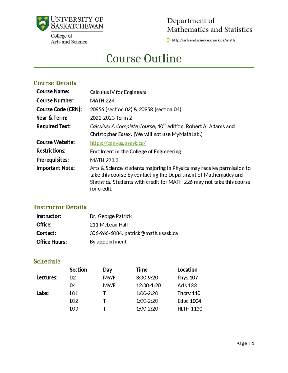 Math 224 T2 2022-23 Course Outline - Course Outline Course Details ...