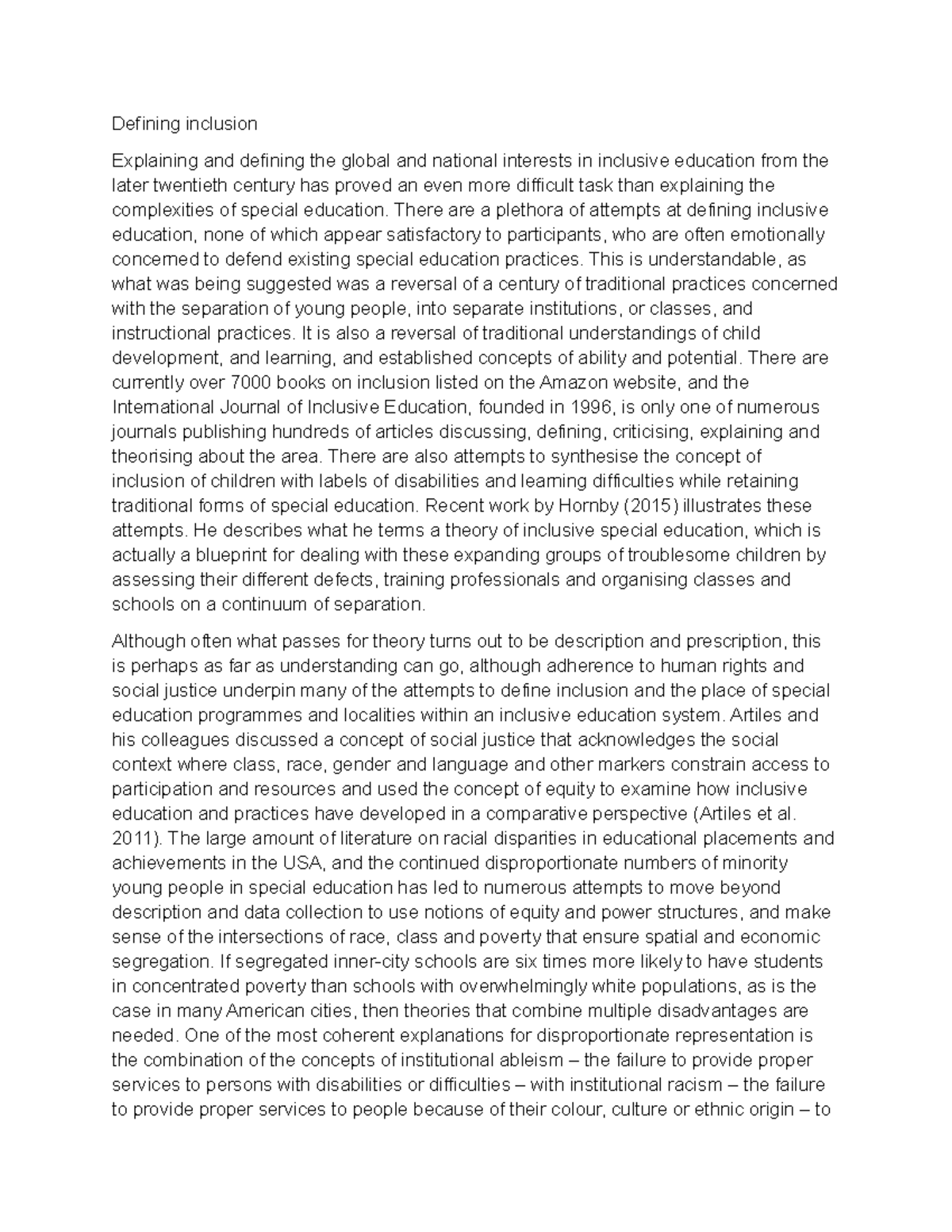 Defining Inclusion: Challenges in Education and Social Equity Analysis ...