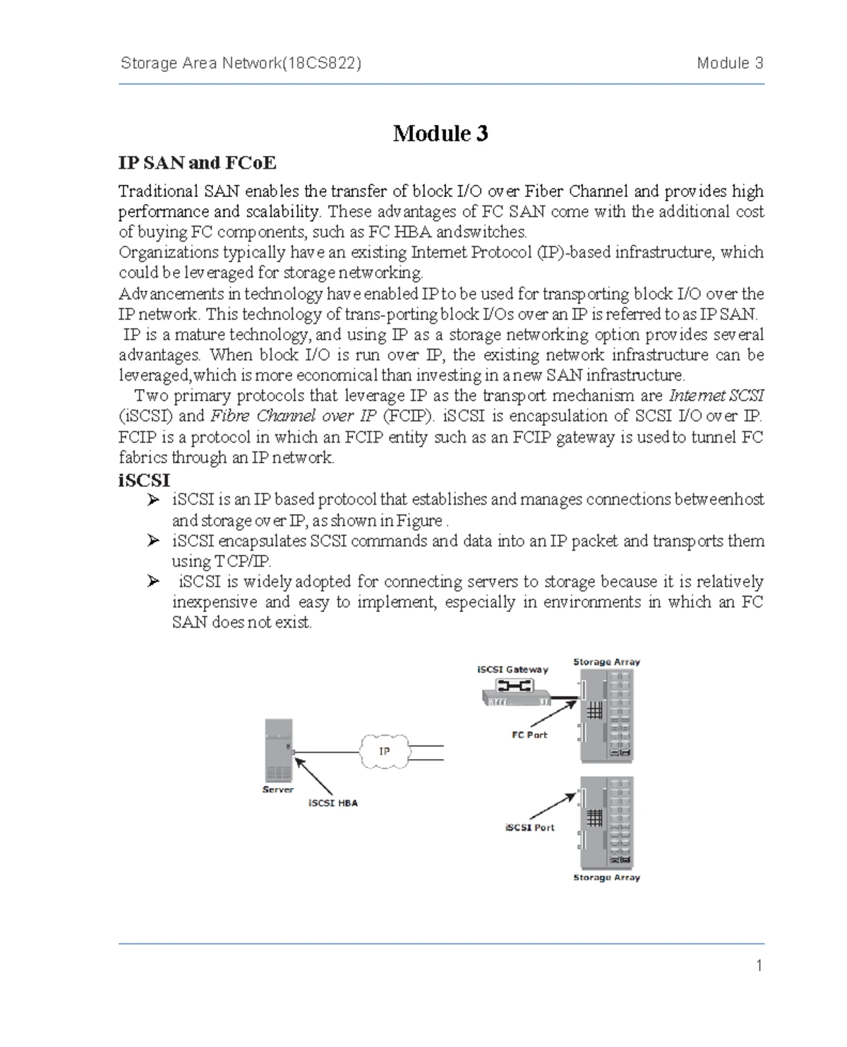 Module 1: Information Storage - Overview and Key Concepts (18CS822 ...