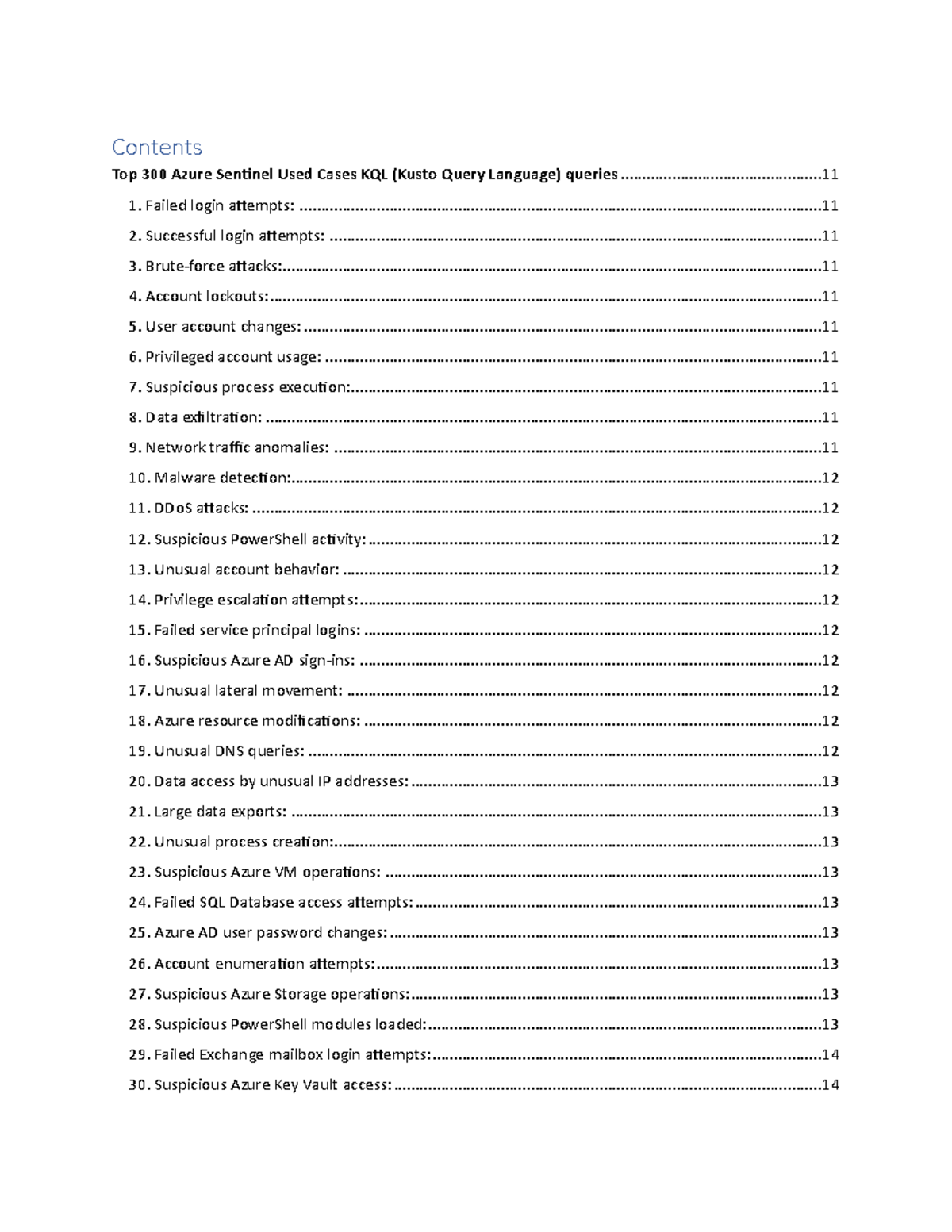 Top 300 Azure Sentinel KQL Queries for Security Monitoring - Studocu