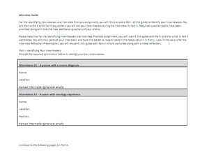 Interview Week 2 - Interview Guide For the Identifying Interviewees and ...