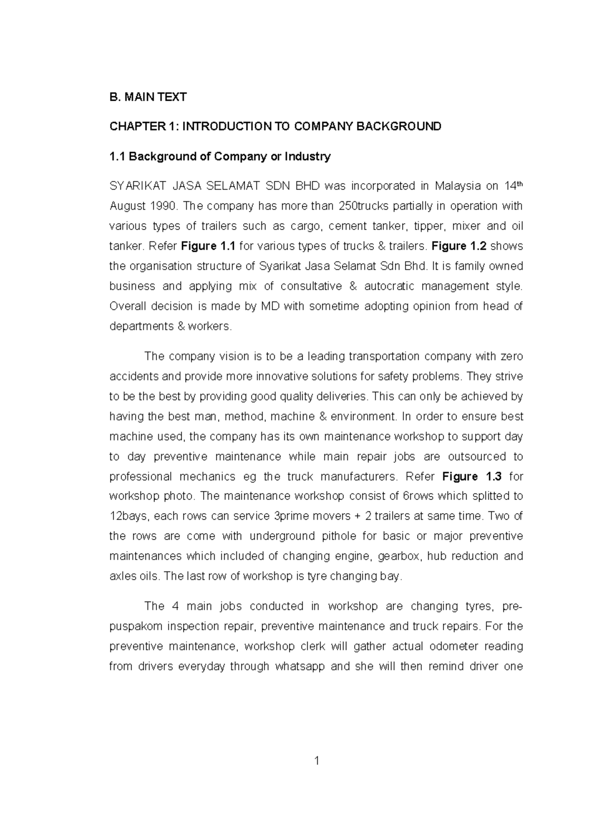 FTR Report for CePSWaM: Company Background & Environmental Management ...