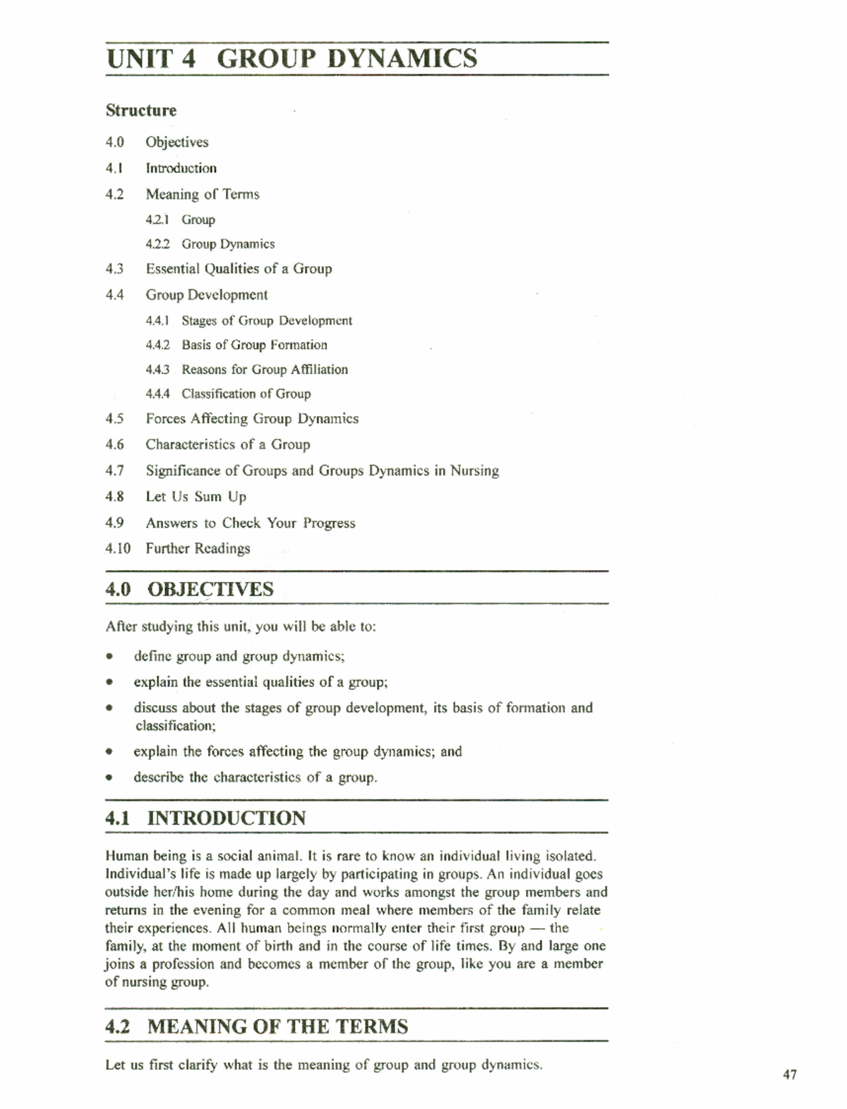 Unit 4 - Understanding Group Dynamics in Nursing (NUR 101) - Studocu