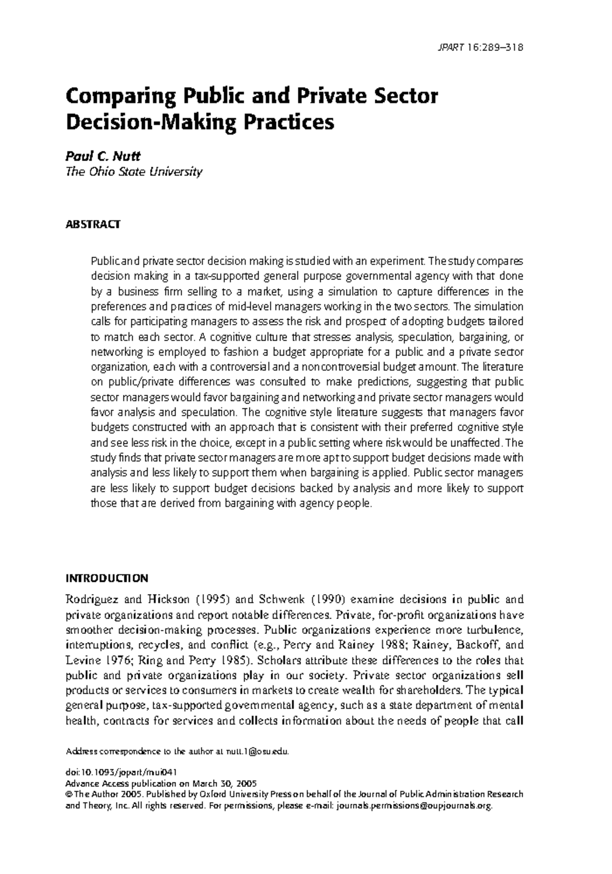Comparing Decision-Making in Public vs. Private Sectors: Insights and ...