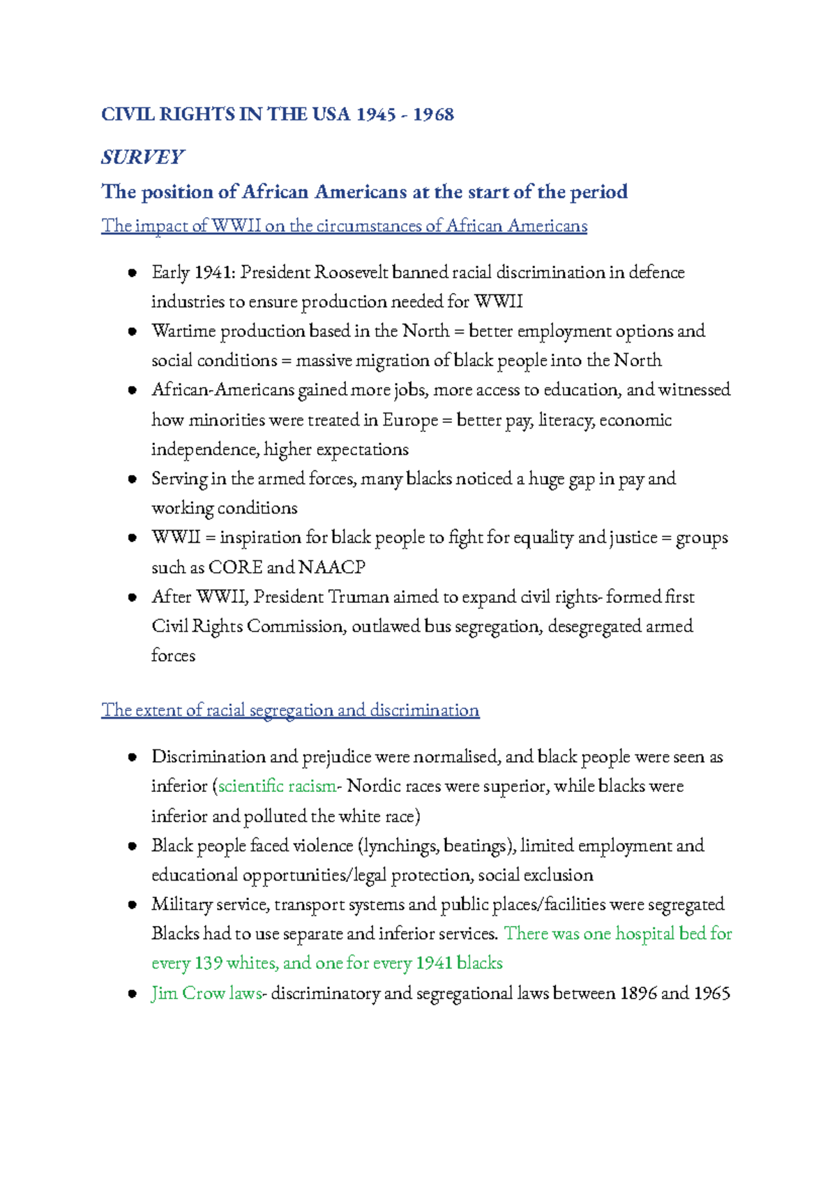 CIVIL RIGHTS IN THE USA 1945-1968: A Survey of African American ...