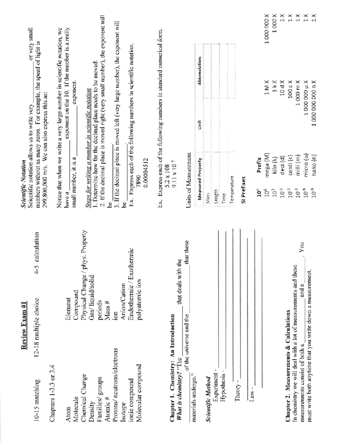 Midterm Study Guide ABC123: Scientific Notation & Measurements - Studocu