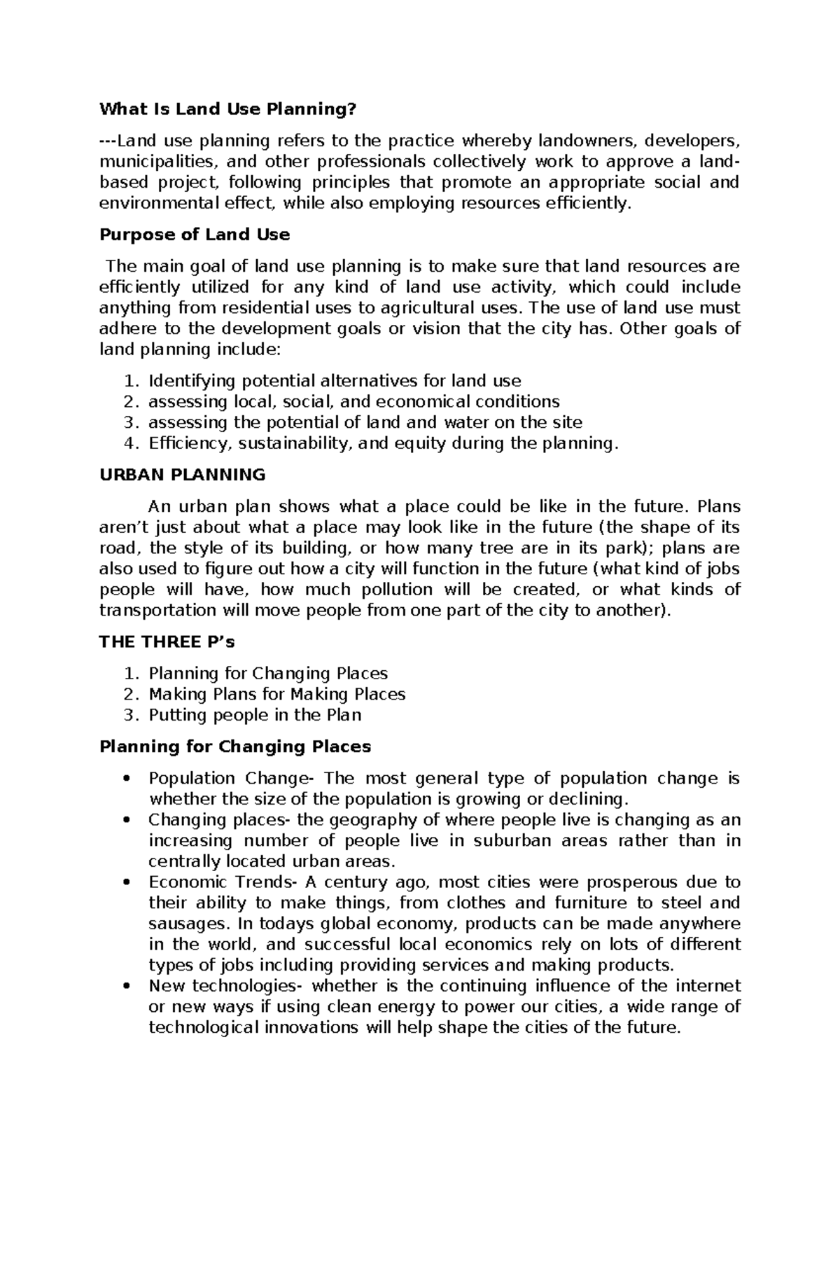 LAND USE Planning and Development Overview: Key Concepts and Goals ...
