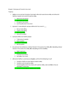 Chapter 7 Compound Financial Instrument - Chapter 7: Compound Financial ...