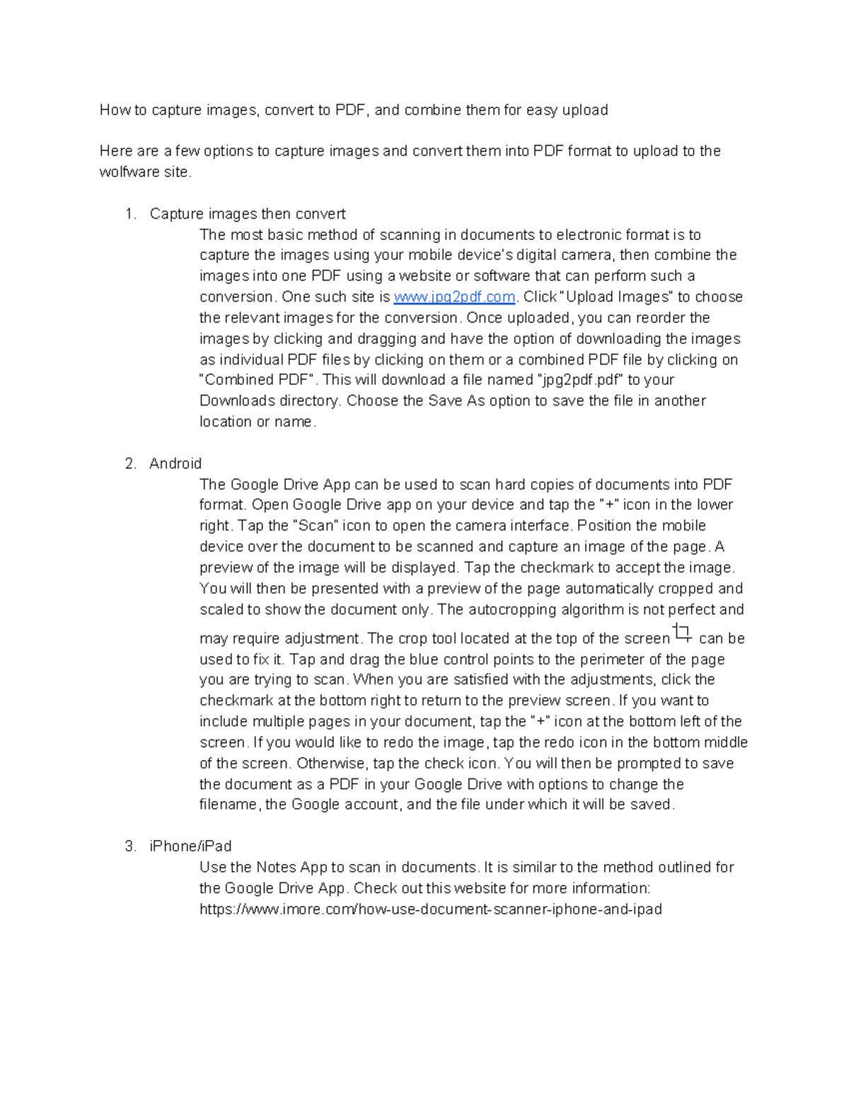 Capture Images Convert PDF - How to capture images, convert to PDF, and ...