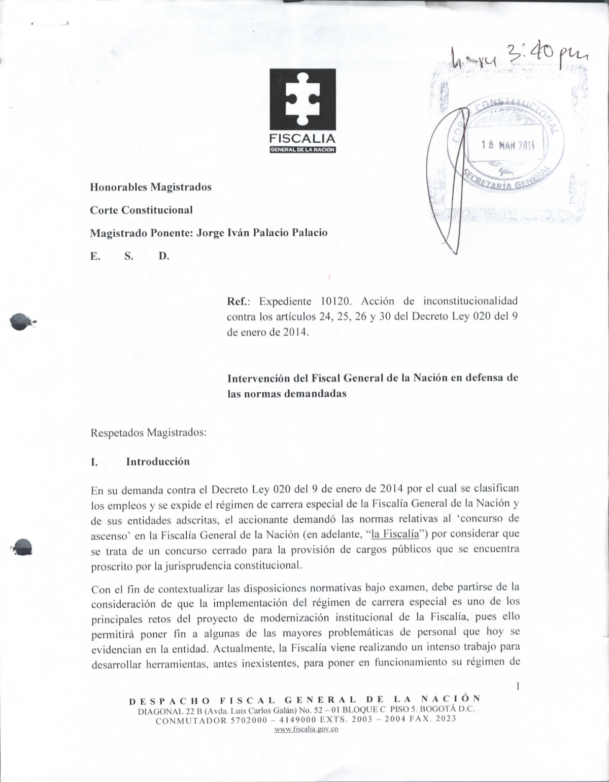 D-1012 Fiscalia - Análisis de la Acción de Inconstitucionalidad sobre ...