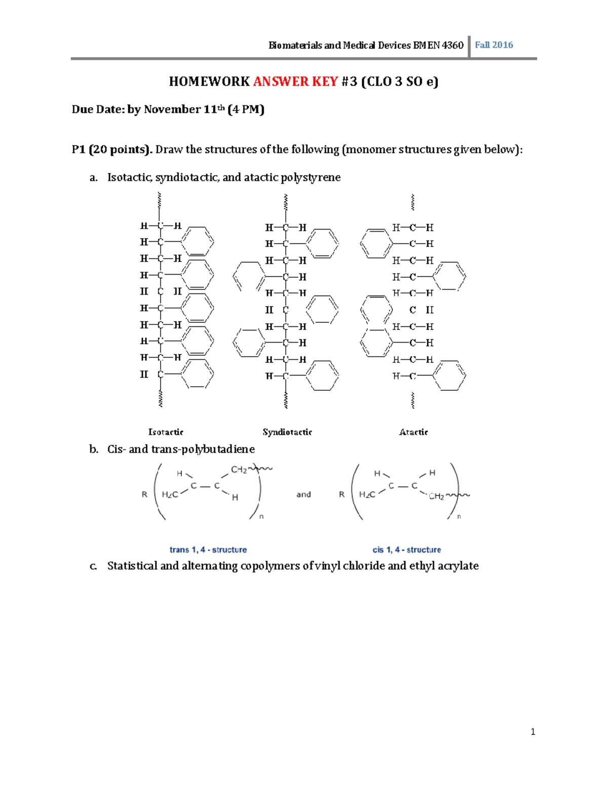 BMEN 4360 Lecture 3 Study Guide: Properties of Biomaterials - Studocu