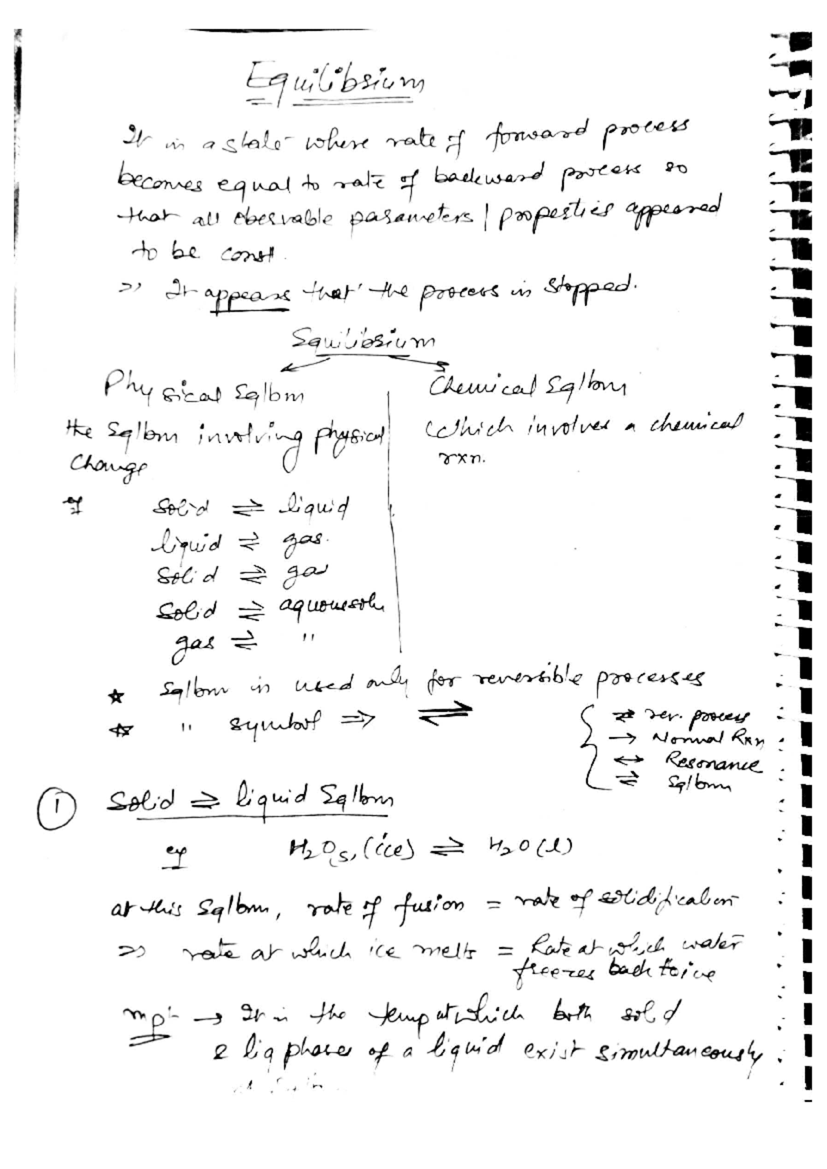 Equilibrium in Physical and Chemical Processes: Concepts and Rates ...