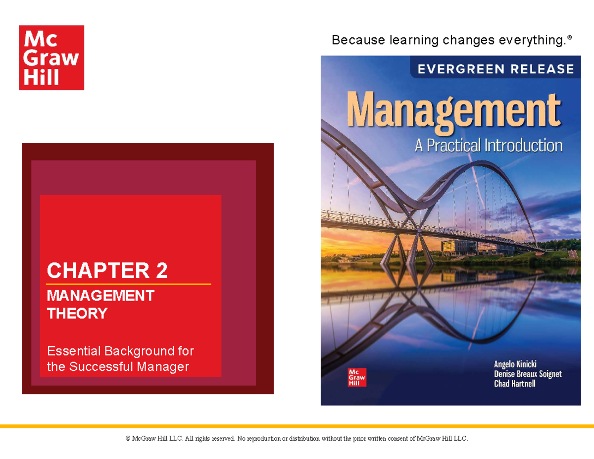 Chapter 2: Management Theory Overview - Studocu