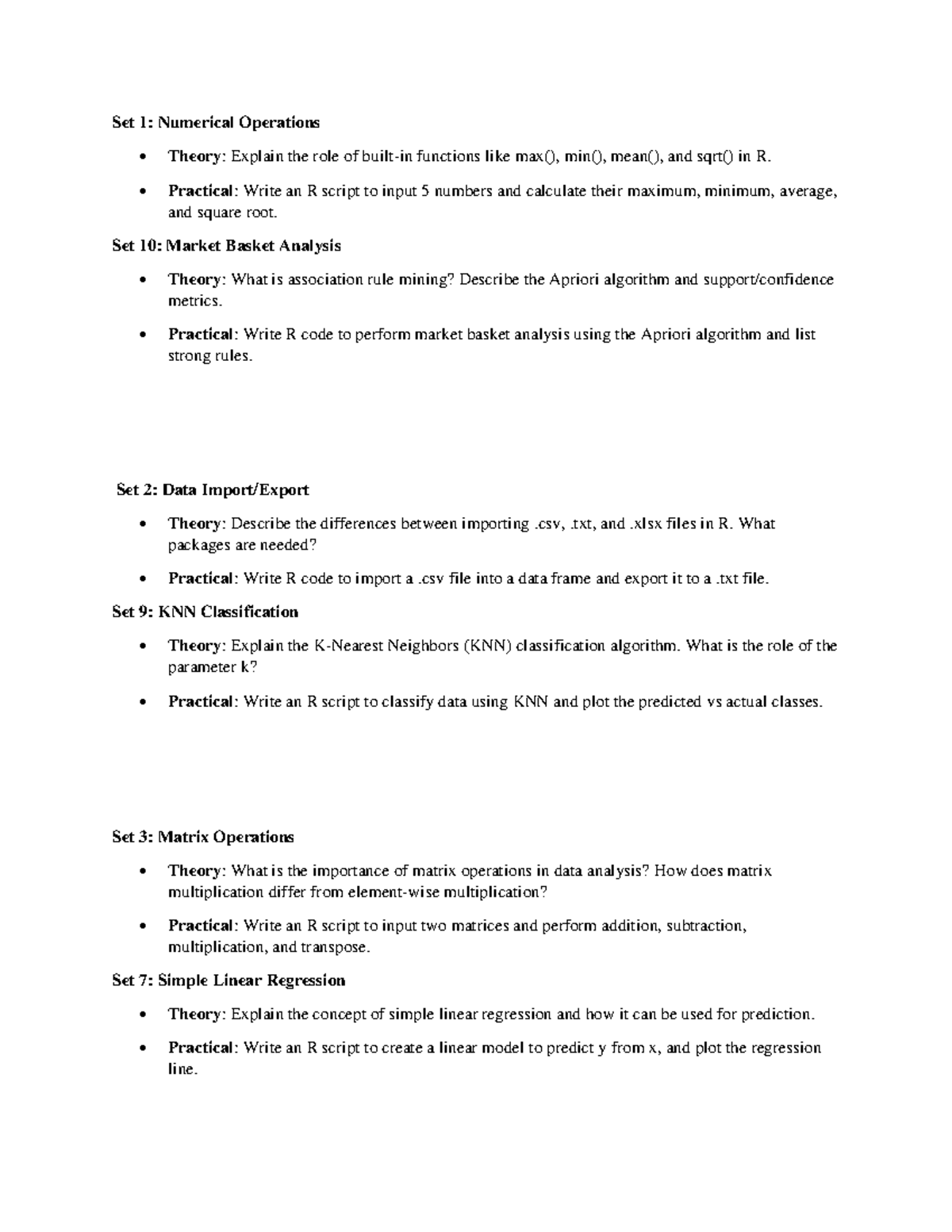Lab Assignment: R Programming Concepts and Practical Applications - Studocu