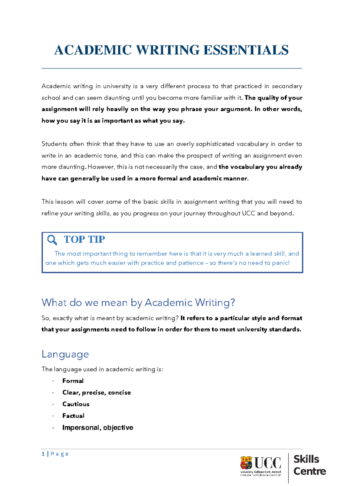 Writing Essentials summary - ACADEMIC WRITING ESSENTIALS - Studocu