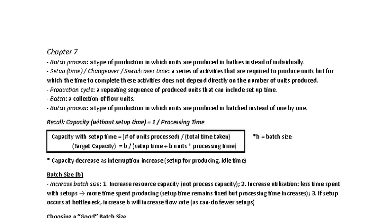 BE1401 Chapter 7: Understanding Batch Process Production - Studocu