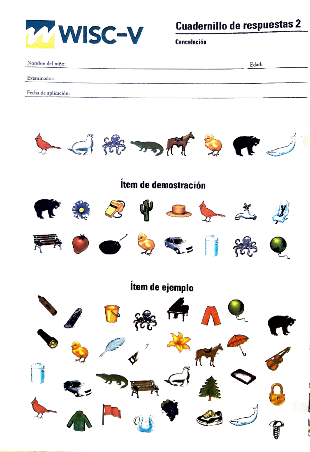 595018788 Wisc v Cuadernillo de Respuestas 2 - Psicologia, medicion ...